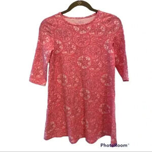 Vineyard Vines Girls Pink Sand Dollar Cotton Dress